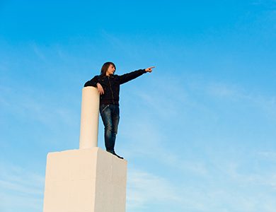 Teenager high up to see what future is to bring